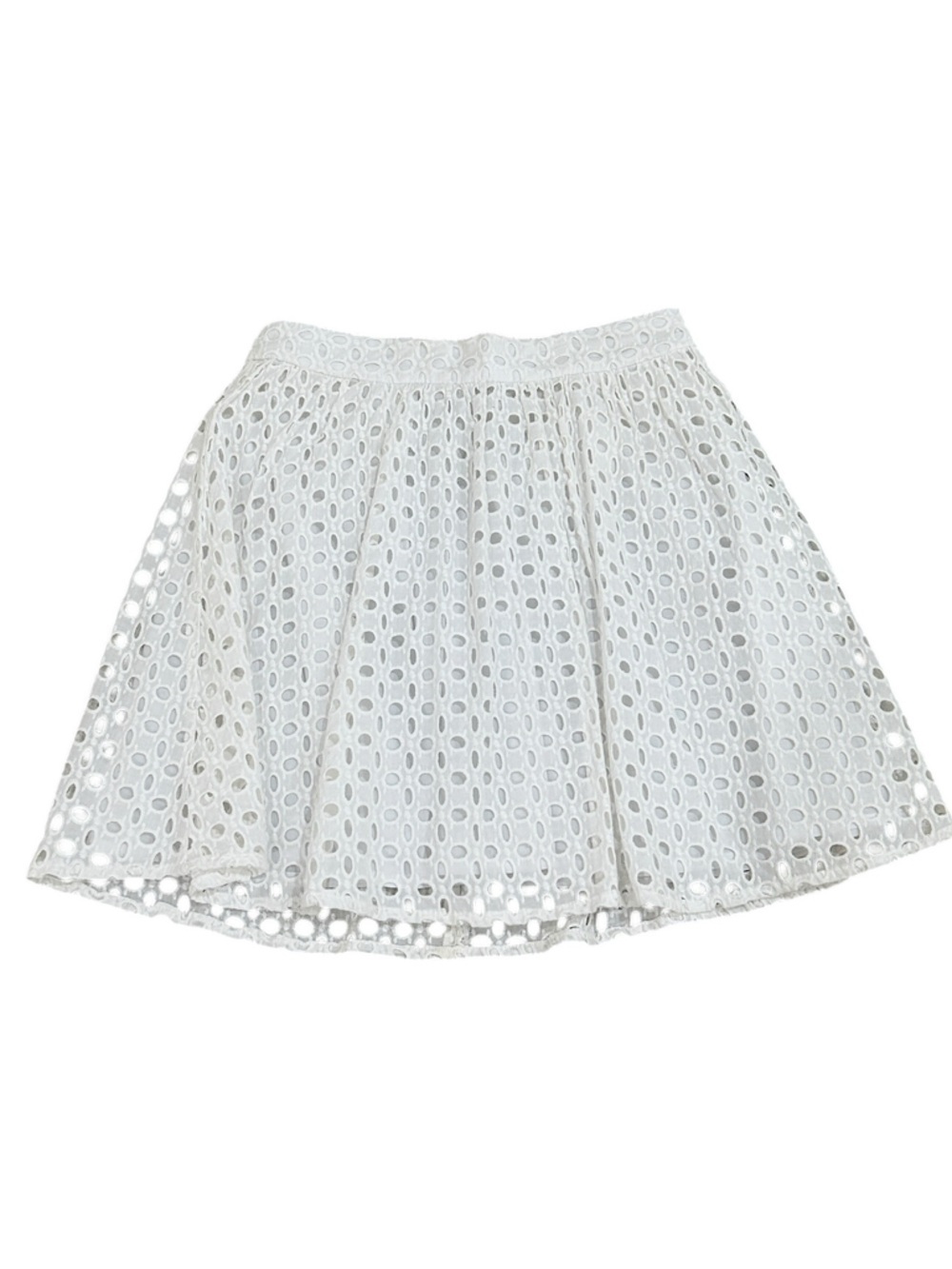 FRNCH White Eyelet Circle Skirt with Full Lining